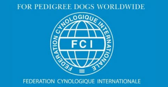 Logotipo de la Federación Cinológica Internacional, con un globo terráqueo y las siglas FCI.